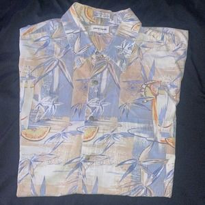 Pierre Cardin XL Men’s Hawaiian Button Down Short Sleeve Shirt